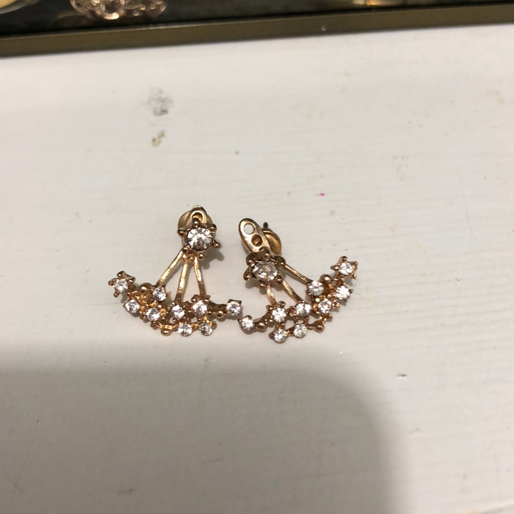 Gold diamond earrings